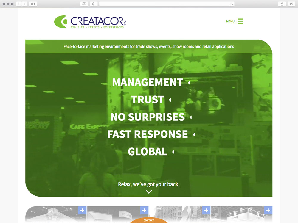 Creatacor: Responsive Website