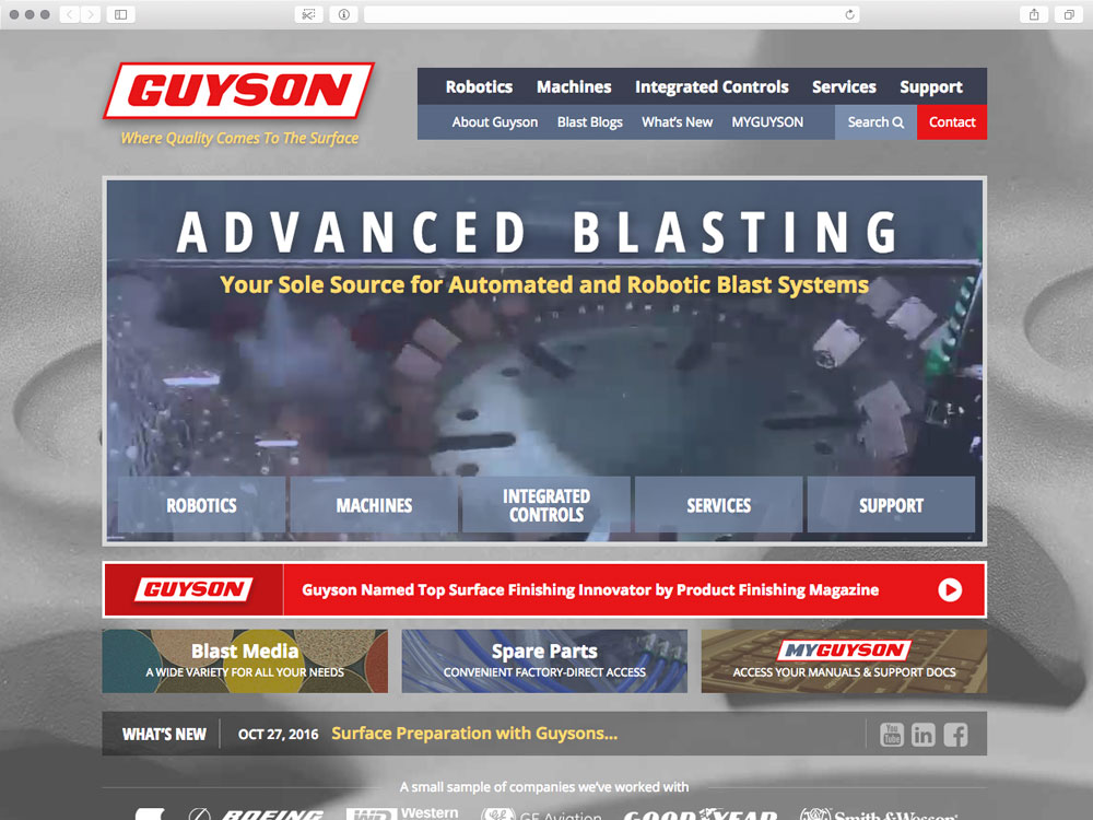 Guyson Corporation: Responsive Website