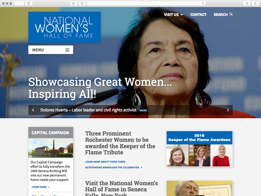 National Women’s Hall of Fame: Responsive Website