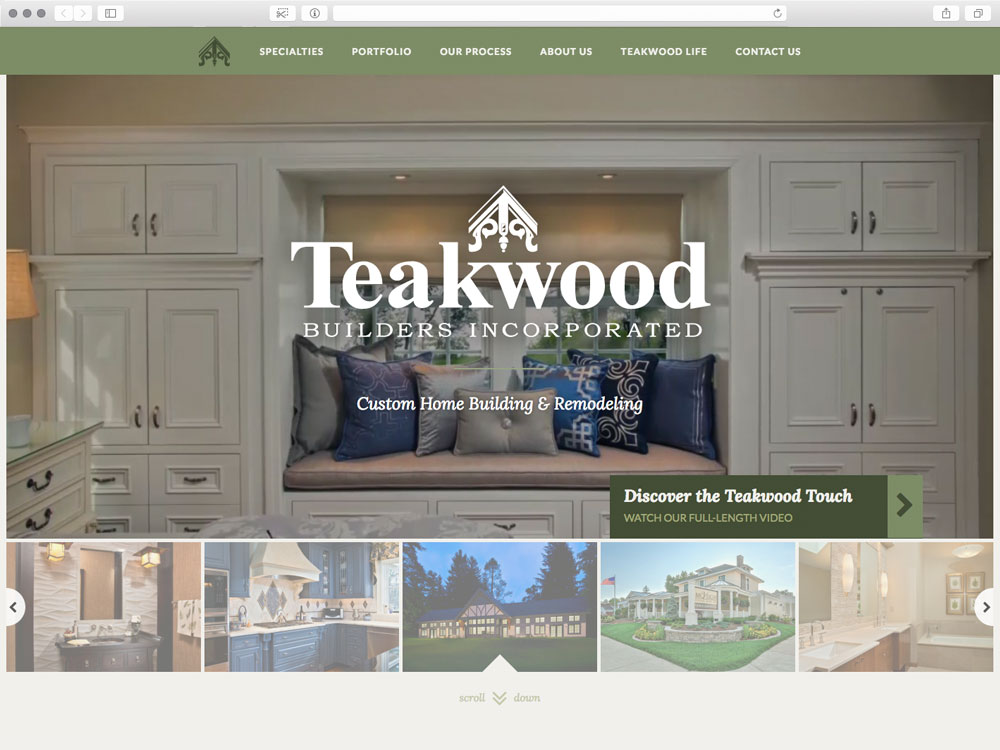 Teakwood Builders: Responsive Website